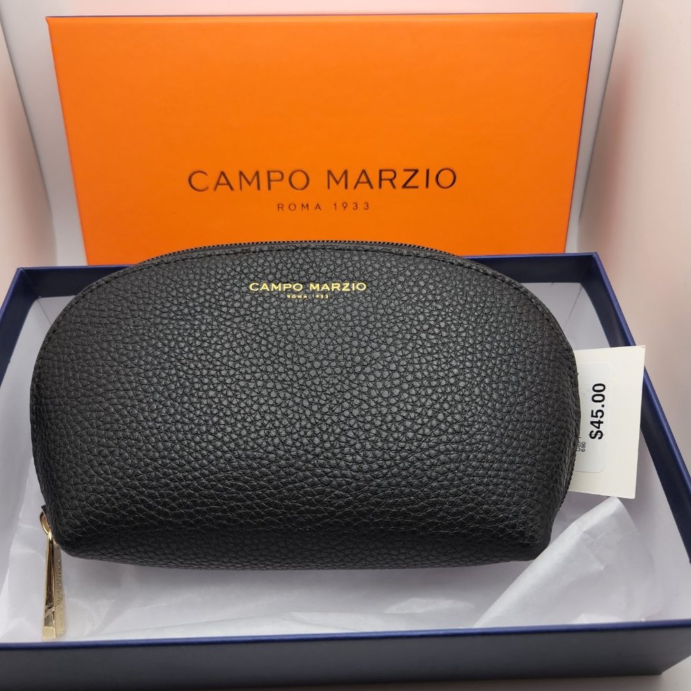 Campo Marizo Pebbled Leather Luxury Makeup Bag or Leather Carrying  Case…